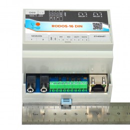 Интернет термостат/гигростат c 2-мя релейными каналами и логическими входами/выходами RODOS-16 DIN фото #6
